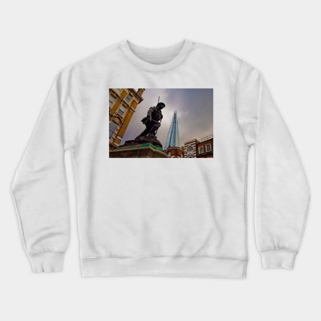 St Saviour's War Memorial The Shard Southwark Crewneck Sweatshirt by AndyEvansPhotos